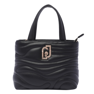 Shop Liu •jo Logo Handbag Liu-jo In Black