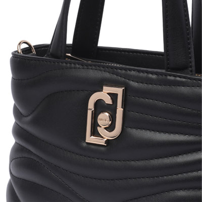 Shop Liu •jo Logo Handbag Liu-jo In Black