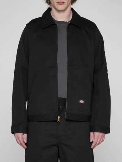 Shop Dickies Eisenhower Cotton-blend Jacket In Black