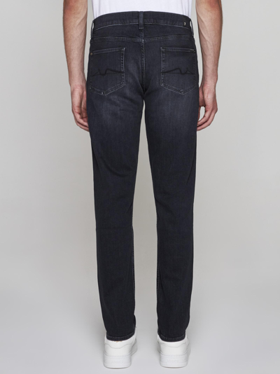 Shop 7 For All Mankind Slimmy Tapered Stretch Tek Idealist Jeans In Black