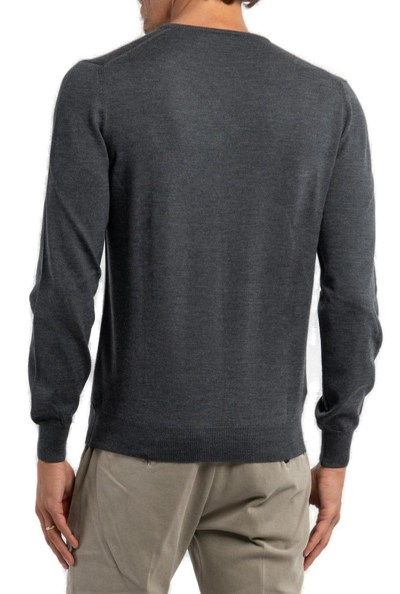 Shop Gran Sasso V-neck Knitted Pullover In C
