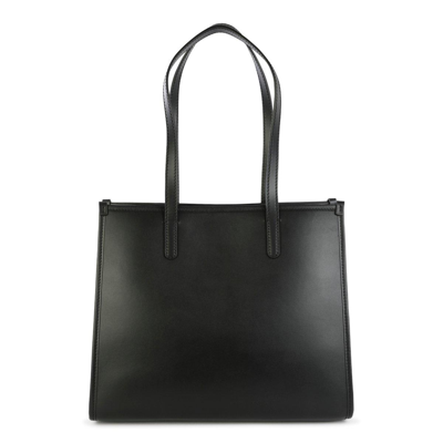 Shop Dolce & Gabbana Raised Logo Shopping Bag In Nero