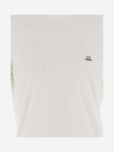 Shop C.p. Company Cotton T-shirt With Logo  In White
