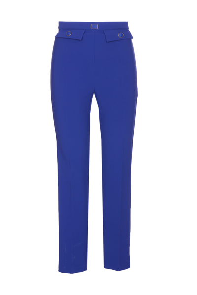 Shop Elisabetta Franchi Pants In Blu