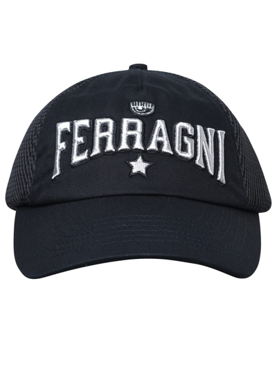 Shop Chiara Ferragni Hat In Black Cotton Blend