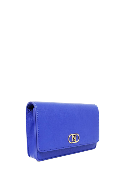 Shop Elisabetta Franchi Shoulder Bag In Blu