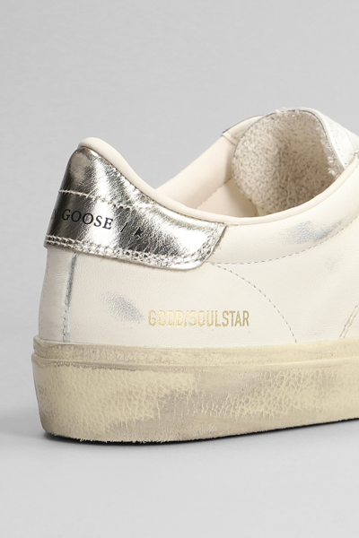 Shop Golden Goose Soul Star Sneakers In White Leather