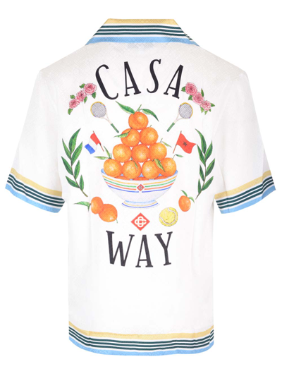 Shop Casablanca Casa Way Silk Shirt