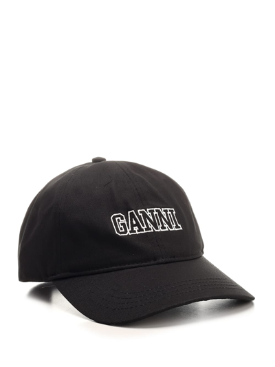 Shop Ganni Signature Baseball Cap