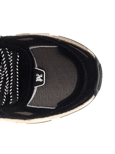 Shop Palm Angels The Palm Running Style Sneakers In Black Grey