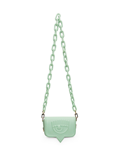 Shop Chiara Ferragni Small Eyelike Bag In Green