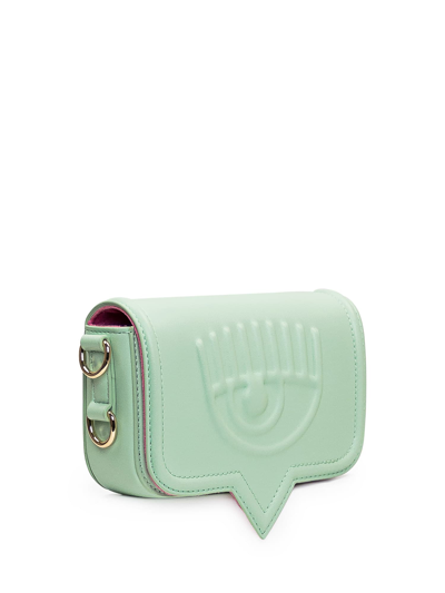 Shop Chiara Ferragni Small Eyelike Bag In Green