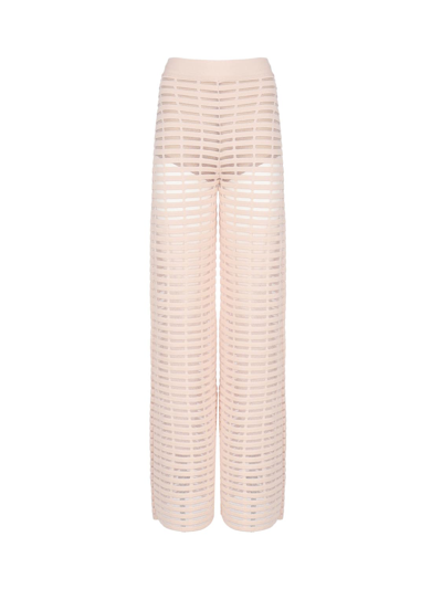 Shop Genny Iconic Knit Trousers In Pink
