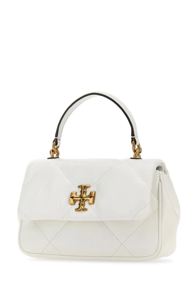 Shop Tory Burch White Leather Kira Handbag