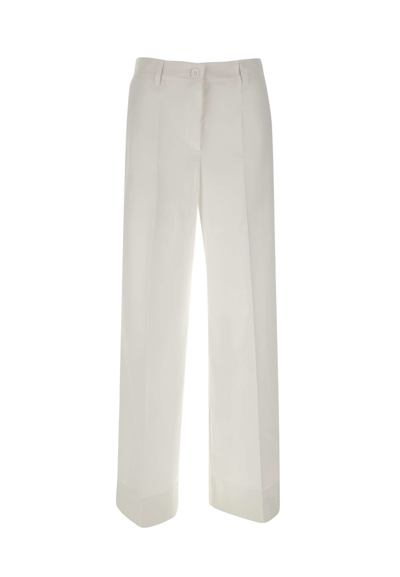 Shop P.a.r.o.s.h Canyox24 Cotton Trousers In Bianco