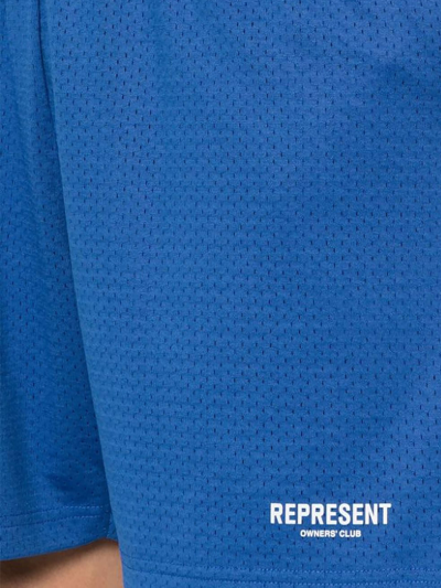Shop Represent Blue Shorts Shorts In Cobalt Blue