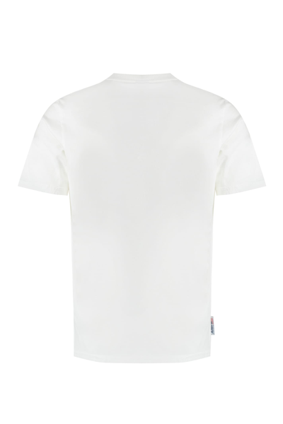 Shop Autry Cotton Crew-neck T-shirt In Bianco