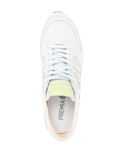 Shop Premiata Landeck Light Grey Sneakers Sneakers In White