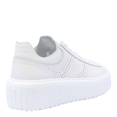 Shop Hogan H-stripes Sneakers Sneakers In Bianco