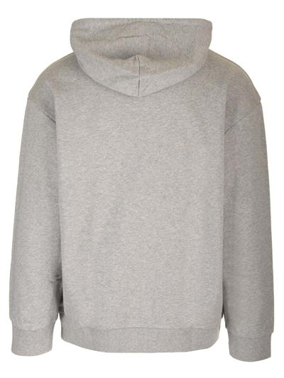 Shop Apc Cotton Hoodie Fleece In Light Grey