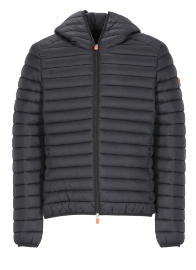 Shop Save The Duck Donald Padded Short Jacket In Nero