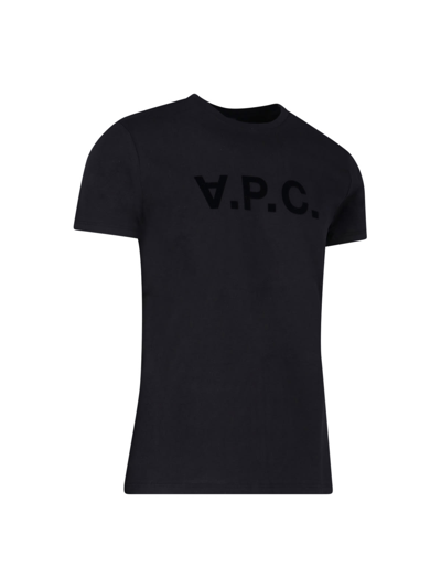 Shop Apc Logo T-shirt T-shirt In Black