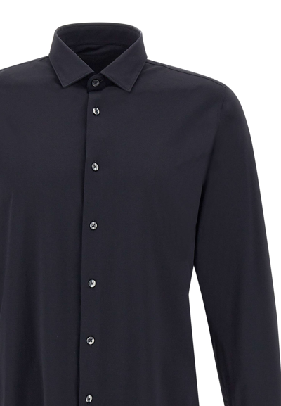 Shop Rrd - Roberto Ricci Design Oxford Open Shirt Shirt In Blue Black