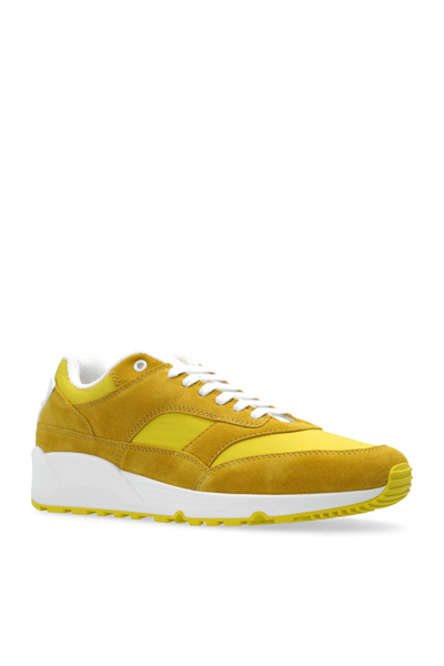 Shop Saint Laurent Sneakers With Logo In Yellow