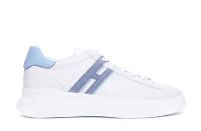 Shop Hogan H580 Sneakers In L Bianco/azzurro
