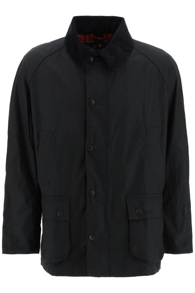 Shop Barbour Ashby Waxed Jacket In Nero