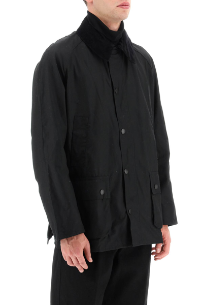 Shop Barbour Ashby Waxed Jacket In Nero