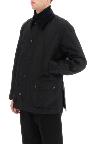 Shop Barbour Ashby Waxed Jacket In Nero