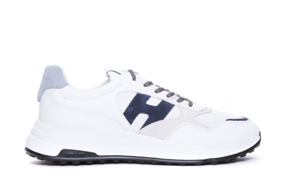 Shop Hogan Hyperlight Sneakers In H Bianco/blu