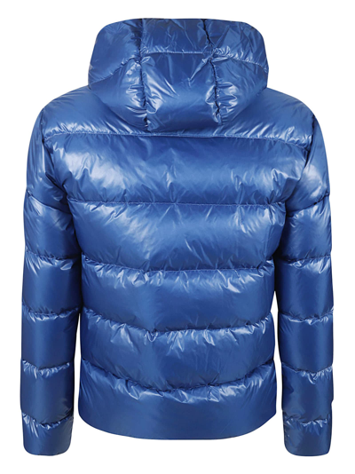 Shop Aspesi Classic Zip Padded Jacket In Bluette