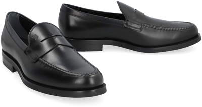 Shop Tod's Block Heel Classic Slide-on Loafers