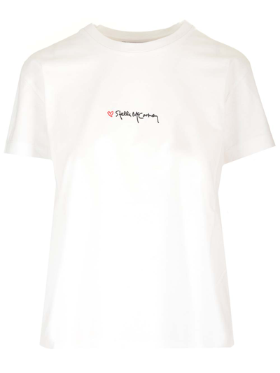 Shop Stella Mccartney Signature T-shirt In Pure White