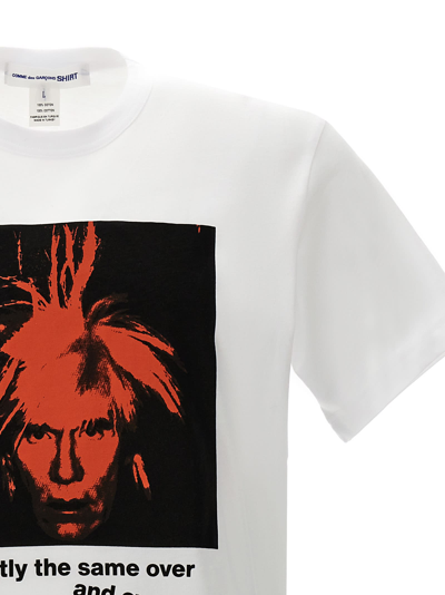 Shop Comme Des Garçons Shirt Andy Warhol T-shirt In White