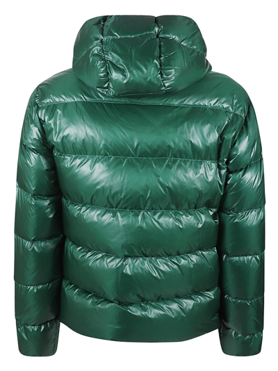 Shop Aspesi Classic Zip Padded Jacket In Verde