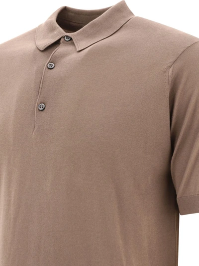 Shop John Smedley "adrian" Polo Shirt In Brown