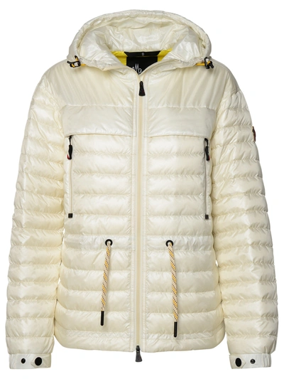 Shop Moncler Grenoble Woman  Grenoble 'eibing' White Polyamide Down Jacket