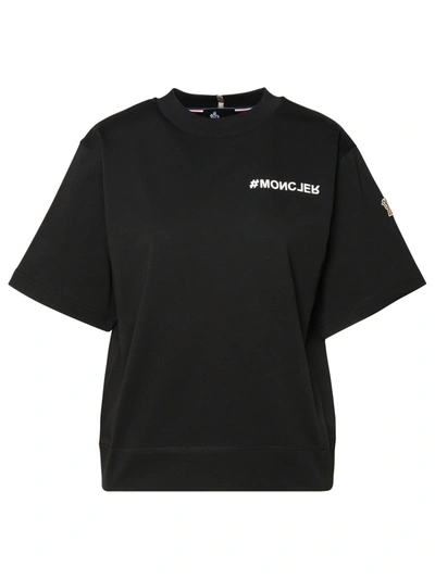 Shop Moncler Grenoble Woman  Grenoble Black Cotton T-shirt