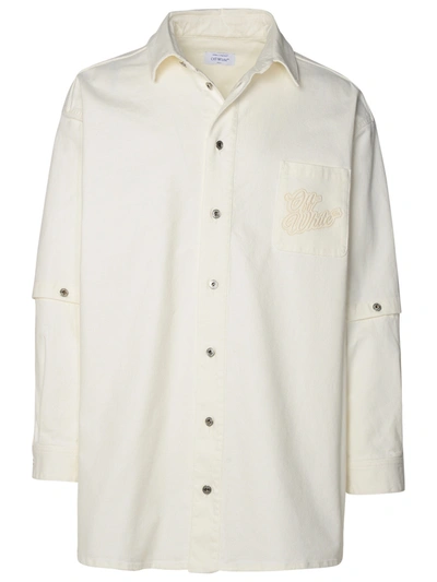 Shop Off-white Man  White Cotton Shirt