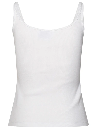 Shop Off-white Woman  White Cotton Tank Top