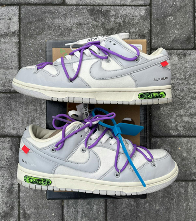 Pre-owned Nike X Off White Off-white Nike Dunk Low Lot 47 Size 9 Shoes