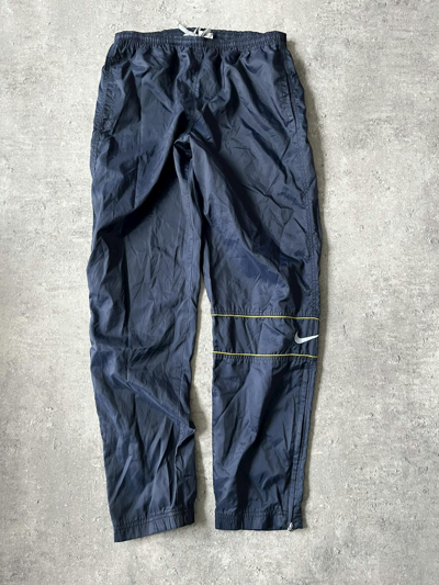 Pre-owned Nike X Vintage Nike Nylon 90's Track Pants In Blue