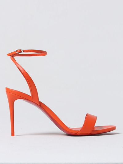 Shop Christian Louboutin Heeled Sandals  Woman Color Tangerine