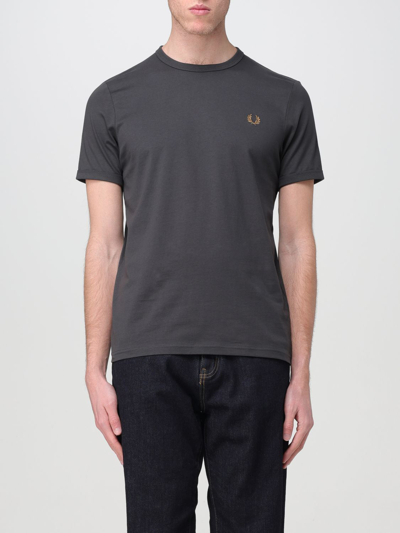 Shop Fred Perry T-shirt  Men Color Charcoal