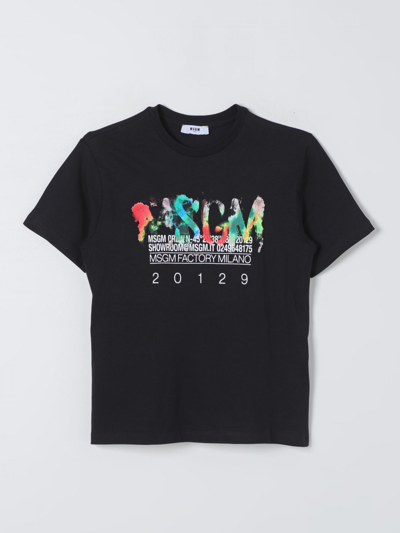 Shop Msgm T-shirt  Kids Kids Color Black