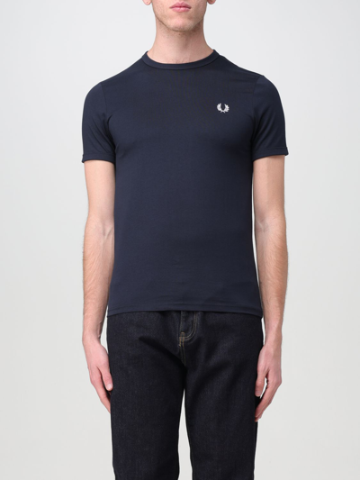 Shop Fred Perry T-shirt  Men Color Navy
