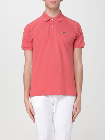 Shop Lacoste Polo Shirt  Men Color Coral